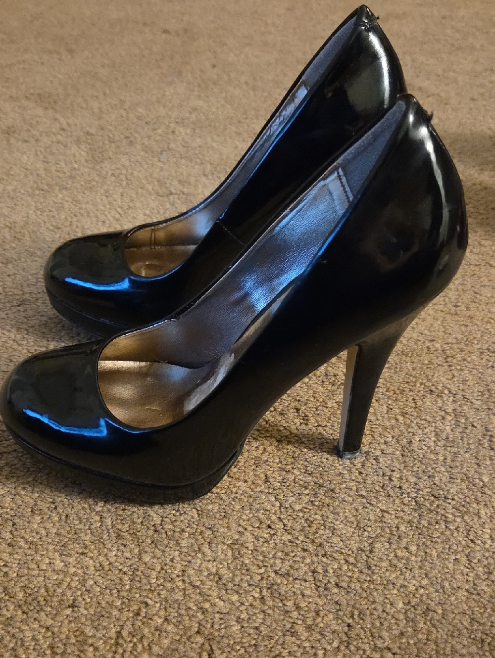 Madden Girl Black Patent Platform Stiletto Heels